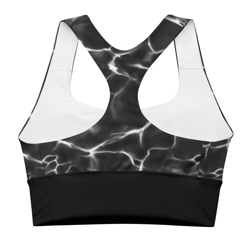 Black Marble Longline sports bra