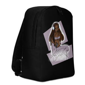 Gamer Girl Black Minimalist Backpack