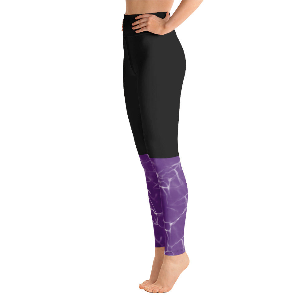 Purple Marble Yoga Leggings